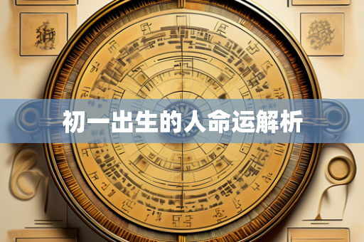初一出生的人命运解析
