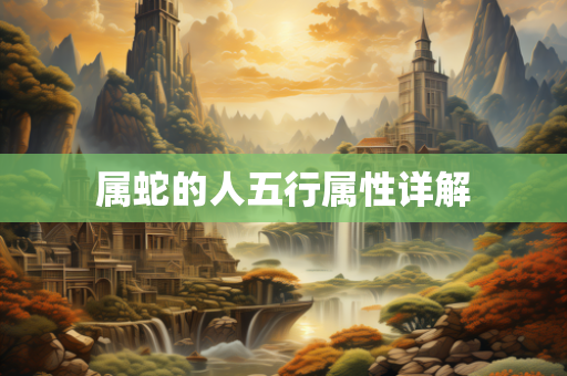 属蛇的人五行属性详解